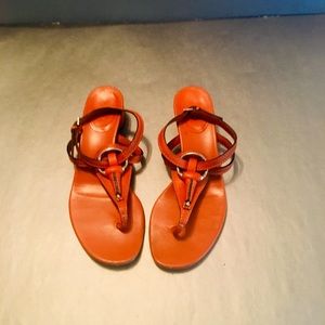 GUCCI ANKLE STRAP ORANGE SANDAL
